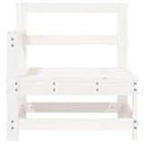 Garden Corner Sofa White Solid Wood Pine 825500