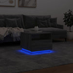 ZNTS Coffee Table with LED Lights Grey Sonoma 50x49x40 cm 839831