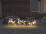LED Reindeers 3 pcs 60 LEDs Warm White 44 x 18 x 65.5 cm PET 42019145