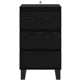 Sideboard with Drawer Black oak Engineered wood 881716