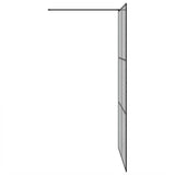 Walk-in Shower Wall Black 115 x 195 cm Tempered Glass 42022045