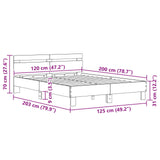 Bed Frame Old Wood 120 x 200 cm Engineered Wood 3417313