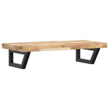 Basin Shelf Wall Mounted Steel and Solid Wood Acacia 3302699