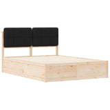 Bed Frame with Upholstered Headboard Black 140 x 200 cm 3398196