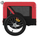 Pet Bike Trailer Red and Black Oxford Fabric and Iron 93936
