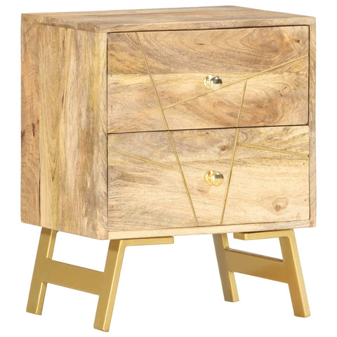 ZNTS Bedside Cabinet 40x30x50 cm Solid Mango Wood 285876