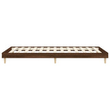 Bed Frame without Mattress Brown Oak 100x200 cm Engineered Wood 832060