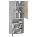 Highboard Concrete Grey 69.5x34x180 cm Engineered Wood 3200053