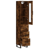 Highboard Smoked Oak 34.5x34x180 cm Engineered Wood 3199262