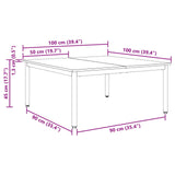 Coffee Table Sonoma 100 x 100 x 45 cm Engineered Wood 892585