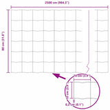 Fence with Posts Green 0.8 x 25 m Steel 3336026