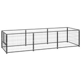 Dog Kennel Black 3 m Steel 3082093