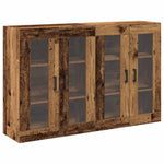 Wall Mounted Cabinet 2 pcs Old wood 69.5 x 34 x 90 cm 3334314