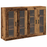 Wall Mounted Cabinet 2 pcs Old wood 69.5 x 34 x 90 cm 3334314