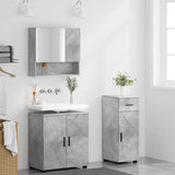 Bathroom Furniture Set with Drawer 3 pcs Concrete Grey 3392956