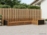 Outdoor Sofa Set 6 pcs Natural 406 x 168.5 x 73 cm 3383402