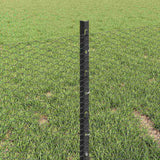 Fence with Post Grey 0.4 x 25 m Steel 3336841