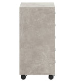 Drawer Cabinet with Castors Concrete Grey Engineered Wood 342672