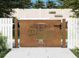 Garden Gate 100x75 cm Corten Steel Tree Design 153214