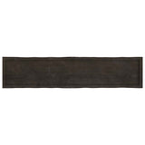 Table Top Dark Brown 180x40x cm Treated Solid Wood Live Edge 364040