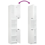 ZNTS 3 Piece Bathroom Cabinet Set High Gloss White Engineered Wood 3115880
