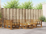 Outdoor Sofa Set 7 pcs Natural Solid Acacia Wood 3366087
