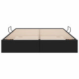 Storage Bed with Headboard Black 135 x 190 cm Faux leather 3369966