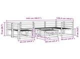 Outdoor Sofa Set 7 pcs White 59 x 59 x 37 cm Solid Acacia Wood 3387298