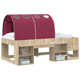 Bed Tunnel 2 pcs Red 211 x 67.5 x 2 cm Polyester 893712
