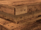 Coffee Table with LED Lights Old Wood 90x50x40 cm 857714