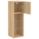 TV Cabinets with LED Lights 2 pcs Sonoma Oak 30.5x30x90 cm 837006