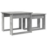 Coffee Table Set 2 pcs Concrete Grey Engineered Wood 8000127