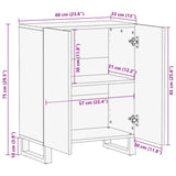 Sideboard Black 60x33x75 cm Solid Wood Mango 4017686