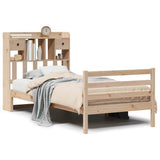 Bookcase Bed without Mattress 90x200 cm Solid Wood Pine 3321932