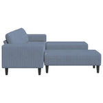 Fabric Sofa with Cushion Blue Corduroy fabric 3335134
