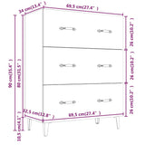 Sideboard Brown Oak 69,5x34x90 cm Engineered Wood 817350