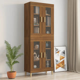 Hanging Wall Cabinet Brown Oak 69.5x34x90 cm 817389