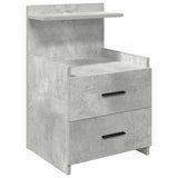 Bedside Cabinet with 2 Drawers Concrete Grey 40x36.5x62 cm 858638