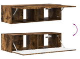 TV Wall Cabinet Set 4 pcs Smoked Oak Engineered Wood 3408921