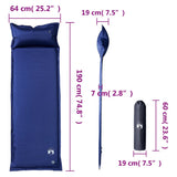 Self Inflating Camping Mattress with Pillow 1-Person Navy Blue 4007137