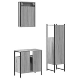 3 Piece Bathroom Furniture Set Grey Sonoma Engineered Wood 3214818