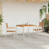 Garden Chair 2 pcs Solid Teak Wood and Stainless Steel 42006199