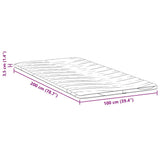 Mattress Topper White 100 x 200 x 3.5 cm Knit Fabric 4106405