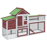 Chicken Coop Mocha 186,5x58,5x113 cm Solid Wood Pine 172230