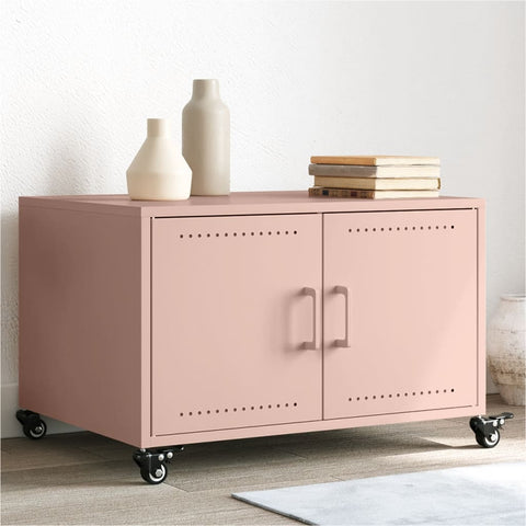 ZNTS Coffee Table Pink 68x50x43.5 cm Steel 846687