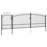 146325 Garden Fence Gate "Woerden" with Spear Top 5x1,75 m Black