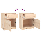 Bedside Cabinets 2 pcs 40x31x50 cm Solid Pinewood 808124