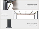3 x 3 Aluminium Pergola Canopy Gazebo Awning Outdoor Garden Sun Shade Shelter Marquee Party BBQ, T3398P319914