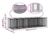 Gabion Raised Bed 3 pcs Silver 3422227