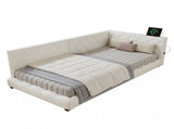 Upholstered bed, 3ft single bed 90190cm, With side rails on the bed, With two comfortable N604P390168W